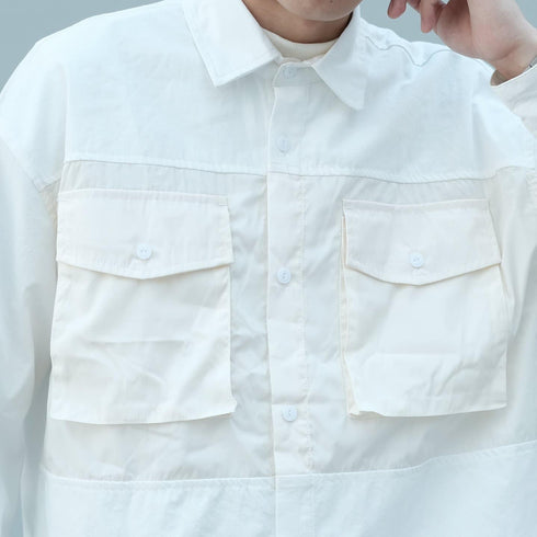 Boysnextdoor Patchwork Shirt Jacket White